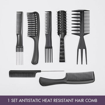 7pcs / 1 Set Antistatic Heat Resistant Hair Comb Set for All Hair Types & Styles