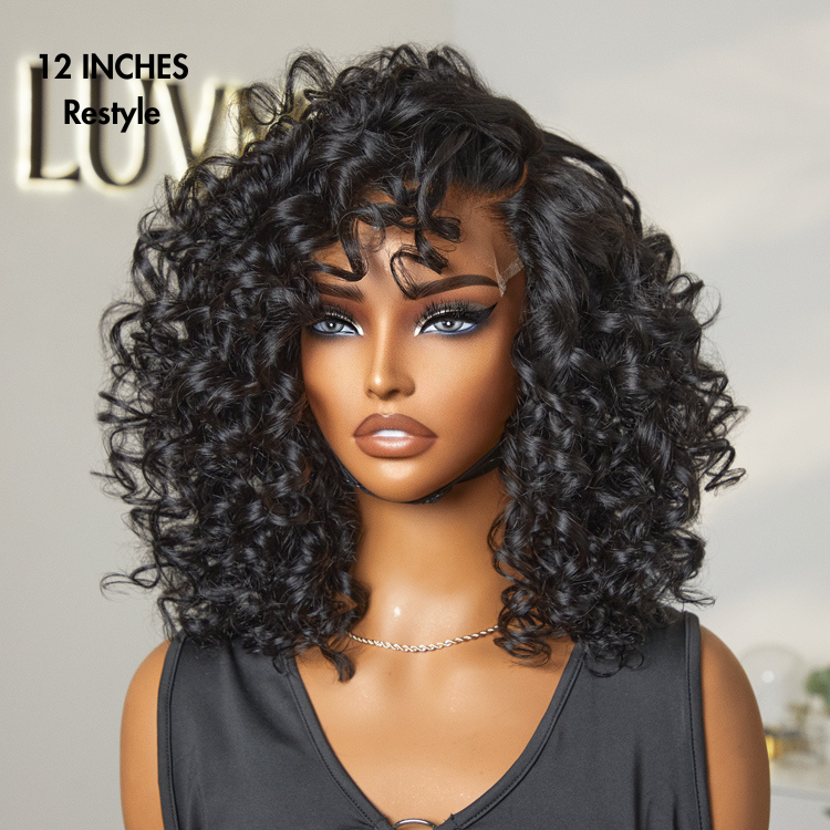 Luvme Hair Mature Bouncy Curl Left C Part Glueless Minimalist HD Lace Wig Pre-Cut Lace