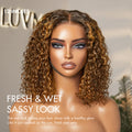 Weekly Special | Brown Highlight / Natural Black / Blonde Highlight Deep Curly Glueless 5x5 Closure Pre-Cut Lace Wig