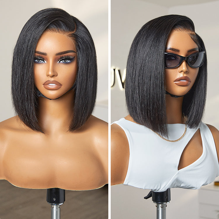 AiryFit™ Scalp Care Wigs | Silky Blunt Cut Bob Snugfit Glueless Minimalist HD Lace Short Wig Pre-Cut Lace  - US Only