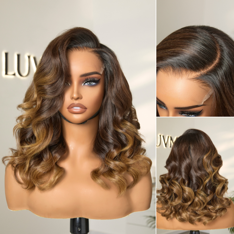 Luvme Hair PartingMax Glueless Wig Ombre Brown Loose Body Wave 7x6 Closure HD Lace Wig - US Only