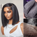 AiryFit™ Scalp Care Wigs | Silky Blunt Cut Bob Snugfit Glueless Minimalist HD Lace Short Wig Pre-Cut Lace  - US Only