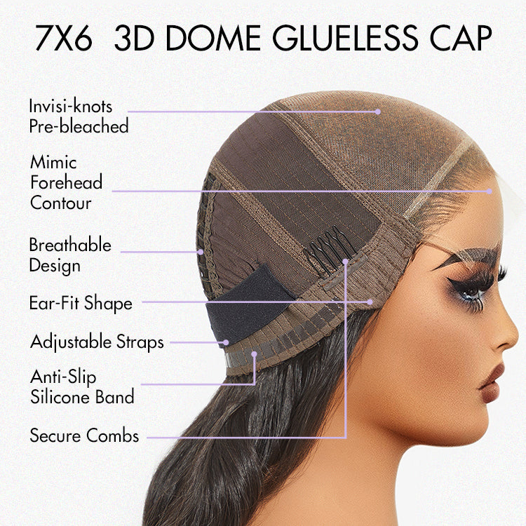 Special Deal | Luvme Hair PartingMax Glueless Wig Silky Blunt Bob Cut 7x6 Closure HD Lace Wig Breathable Cap