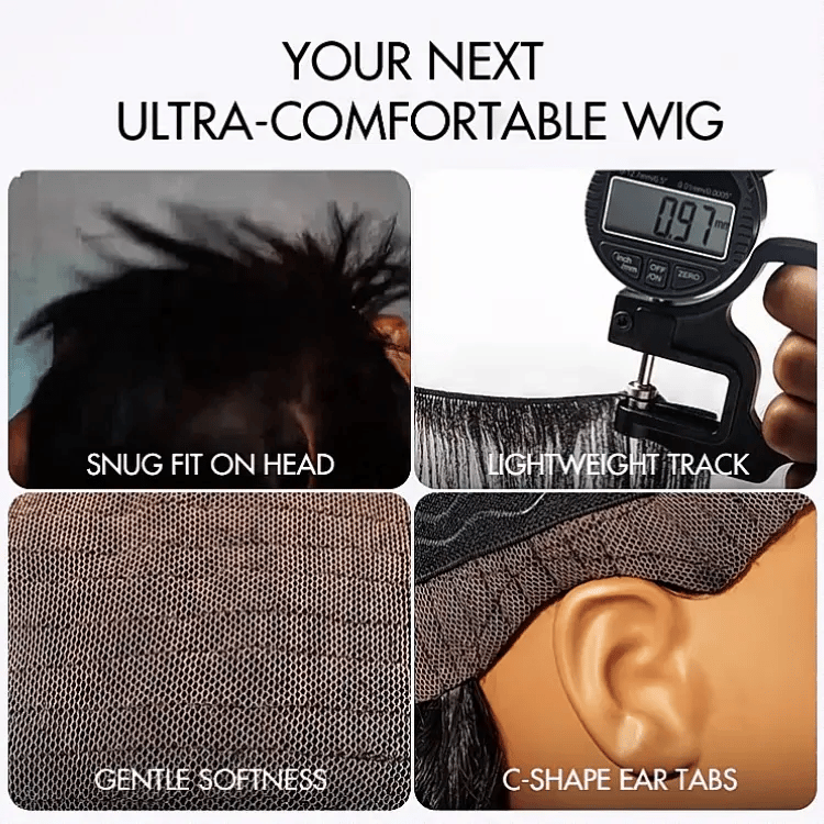 AiryFit™ Scalp Care Wigs | Silky Blunt Cut Bob Snugfit Glueless Minimalist HD Lace Short Wig Pre-Cut Lace  - US Only