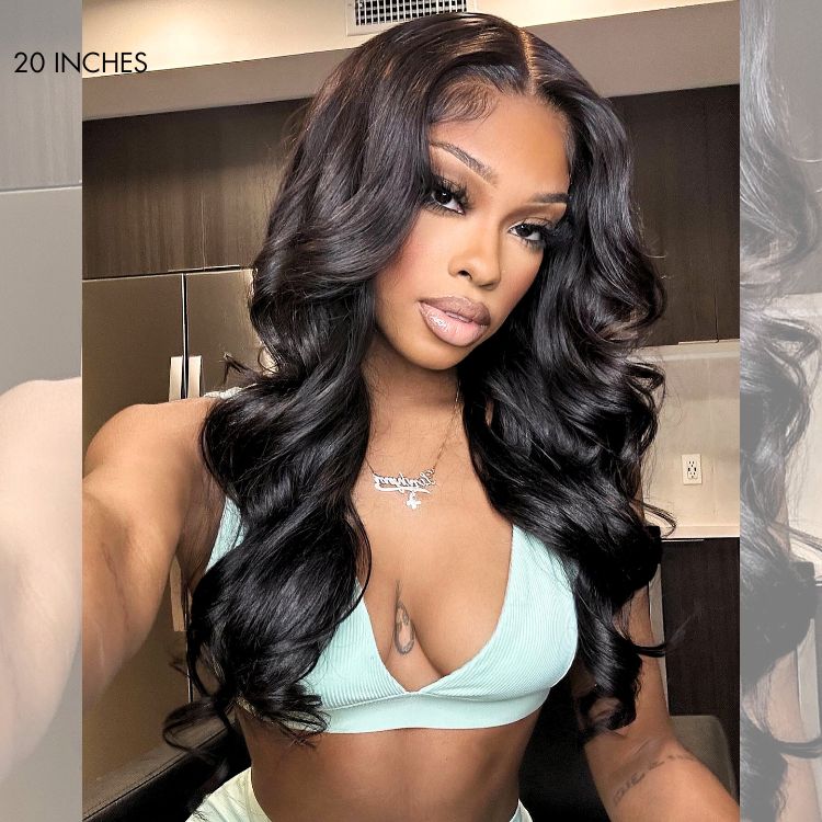 Exclusive Sale | Protective V Part Glueless Long Wig 100% Human Hair (Kinky Straight / Body Wave / Jerry Curly)