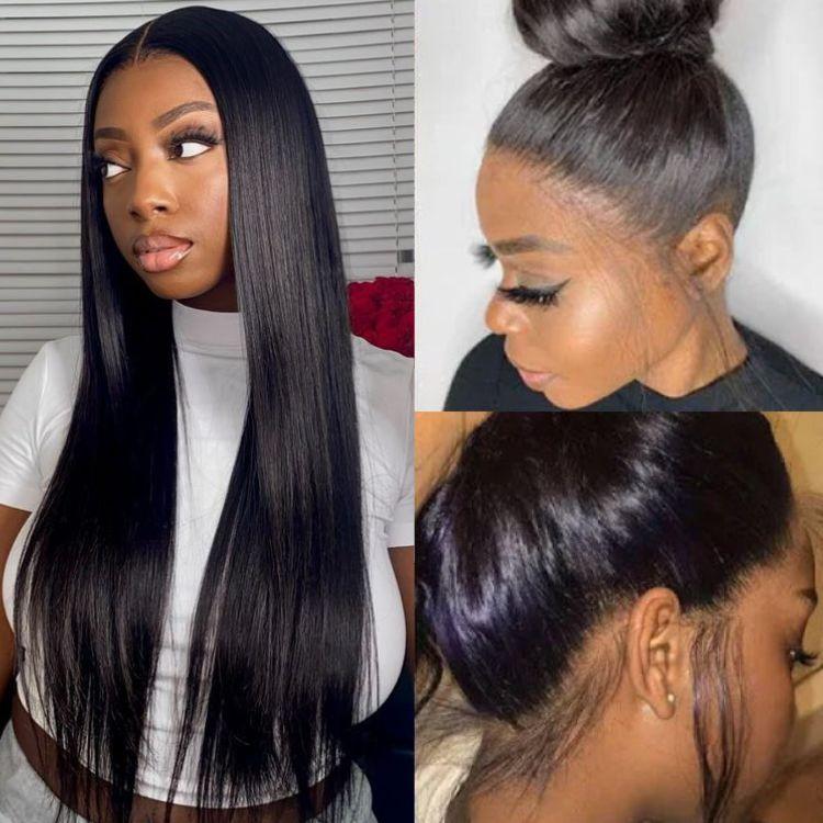 Exclusive Sale | 360 Lace Invisi Drawstring Super Natural Hairline Water Wave Free Part Human Hair Wig Pre-Cut Lace