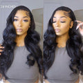 Exclusive Sale | 360 Lace Invisi Drawstring Super Natural Hairline Water Wave Free Part Human Hair Wig Pre-Cut Lace