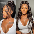Exclusive Sale | 360 Lace Invisi Drawstring Super Natural Hairline Water Wave Free Part Human Hair Wig Pre-Cut Lace