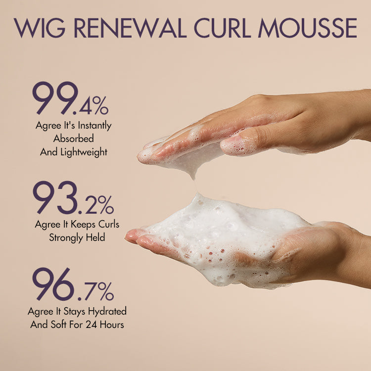 US Only | Wig Curl Mousse with Coconut Oil & Shea, Bounceable Curls, Strong Hold, Frizz Control Styling