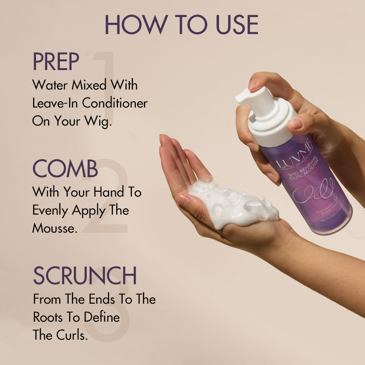 US Only | Wig Curl Mousse with Coconut Oil & Shea, Bounceable Curls, Strong Hold, Frizz Control Styling