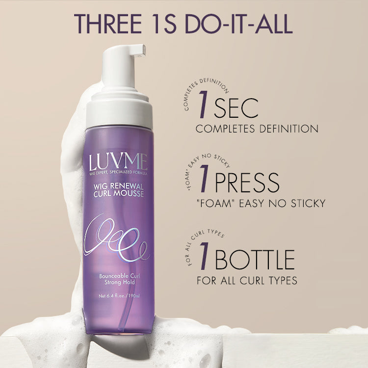 US Only | Wig Curl Mousse with Coconut Oil & Shea, Bounceable Curls, Strong Hold, Frizz Control Styling