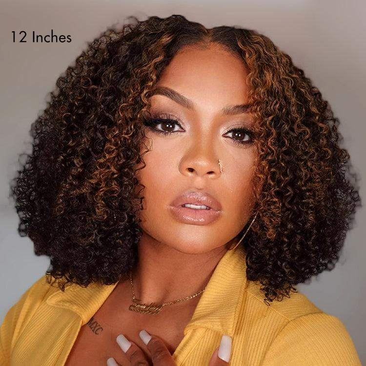 4C Edges | Highlight Afro Curls Glueless 5x5 Closure HD Lace Wig Breathable Cap - US Only