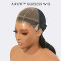 AirFit™ Scalp Care Wigs - Deep Parting Water Wave Human Hair Wig Glueless 11x6 Frontal HD Lace Curly Wig