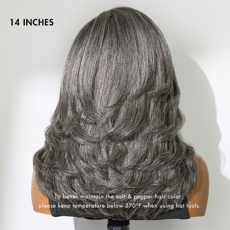 New Customers Only | Effortlessly Chic Layered Haircut Wavy Glueless HD Minimalist Lace Short Wig