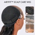 AirFit™ Scalp Care Wigs - Deep Parting Water Wave Human Hair Wig Glueless 11x6 Frontal HD Lace Curly Wig