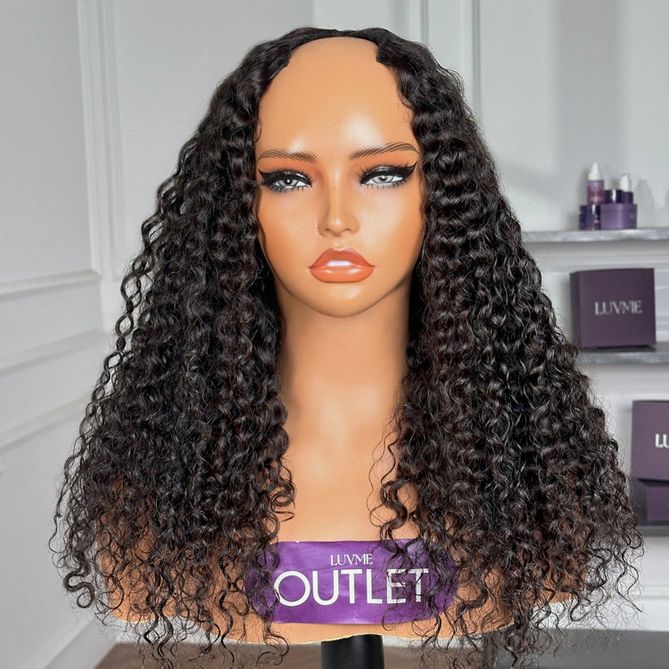 Special Deal | Glueless Deep Curly V Part Human Hair Wig Natural Scalp