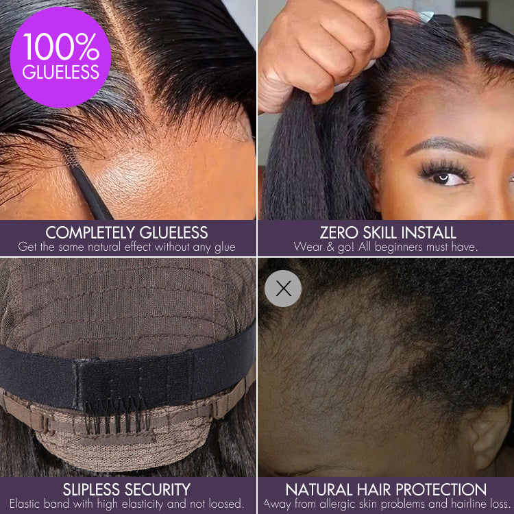 New Customers Only | PreMax Wigs - Chic & Natural Layered Bob Wig Ear-to-Ear Wide T Lace Glueless Human Hair Wig Pre-Cut Lace