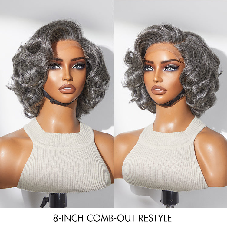 Weekly Special | Mature Boss Brown Ombre Highlight / Natural Black / Salt and Pepper Loose Wave Glueless Minimalist HD Lace Wig
