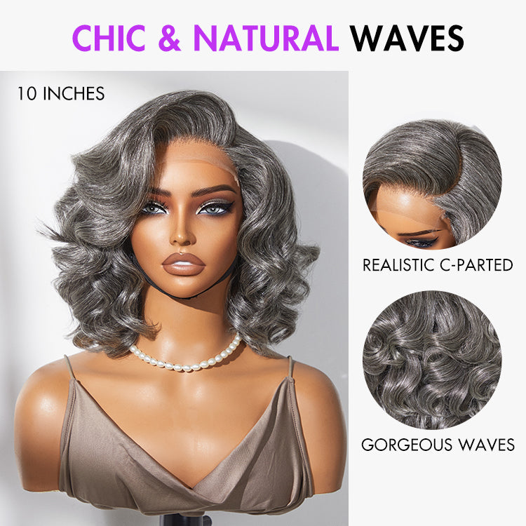 Weekly Special | Mature Boss Brown Ombre Highlight / Natural Black / Salt and Pepper Loose Wave Glueless Minimalist HD Lace Wig