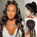 Luvme Hair Full Lace Classy Natural Black Body Wave Free Parting Half Up Half Down Wig Invisi Drawstring Cap Pre-cut Lace