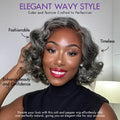 Weekly Special | Elegant Salt & Pepper Grey Wig Loose Body Wave Glueless Minimalist Lace Short Wig Pre-Cut Lace - US Only