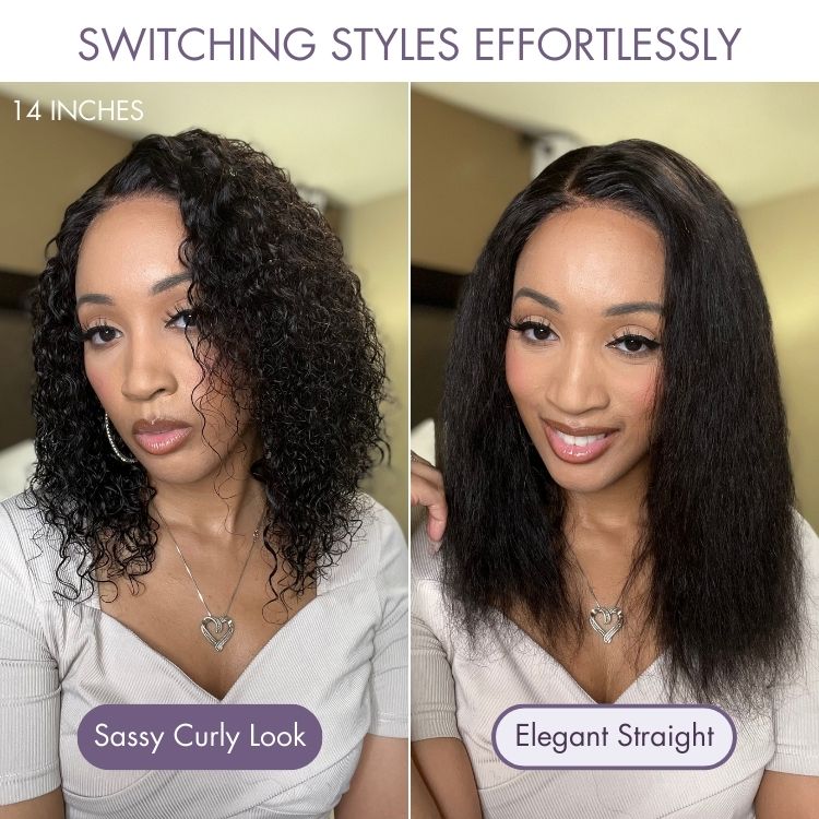 New Customers Only | Wet and Wavy 5x5 Closure Pre-Cut Lace Water Wave Wig Glueless Side Part Human Hair Wig