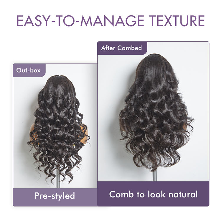 Exclusive Sale | Luvme All-Day Comfort™ Wig 250% Density Glueless 7x6 Closure HD Lace Loose Body Wave Long Wig Pre-Cut Lace