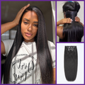 Straight / Body Wave / Kinky Curly / Yaki Straight / Kinky Straight / Messy Curly Clip in Hair Extensions Real Human Hair Pieces 135g 9pcs / 7pcs with Free Gift