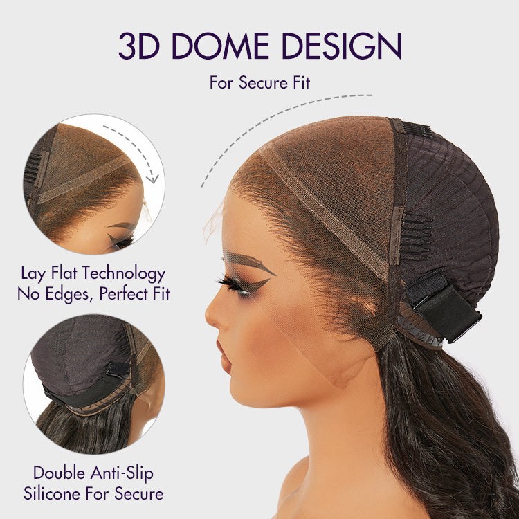 Nature Max™ Yaki / Silky Bob Ear-to-Ear Glueless 13x6 Frontal HD Lace Short Bob Wig