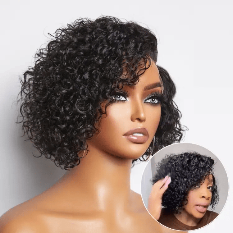 Mature Boss Short Pixie Cut Water Wave Glueless Minimalist HD Lace Wig - US Only