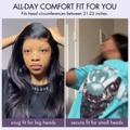AiryFit™ Scalp Care Wigs - Silky Straight Middle Part Glueless 5x5 Closure Lace Long Wig Pre-Cut Lace