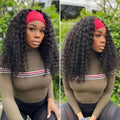 Exclusive Sale | Black / Brown Highlight Deep Wave Headband Wig (Get Free Trendy Headbands)