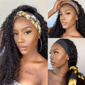 Exclusive Sale | Black Deep Wave Headband Wig (Get Free Trendy Headbands)