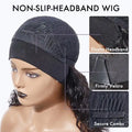 Exclusive Sale | Black / Brown Highlight Deep Wave Headband Wig (Get Free Trendy Headbands)
