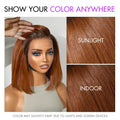 Ginger Ombre 13x4 Lace Front Glueless Blunt Cut Bob Human Hair Wig