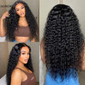 180% Density Water Wave 13x4 HD Lace Front Free Part Glueless Human Hair Wig Pre Cut Lace