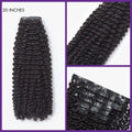 New Customers Only | Kinky Curly Invisible Edge Seamless Clip in Extensions Human Hair with Free Gift