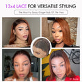 Weekly Special | Ginger Ombre 13x4 Lace Front Glueless Blunt Cut Bob Human Hair Wig