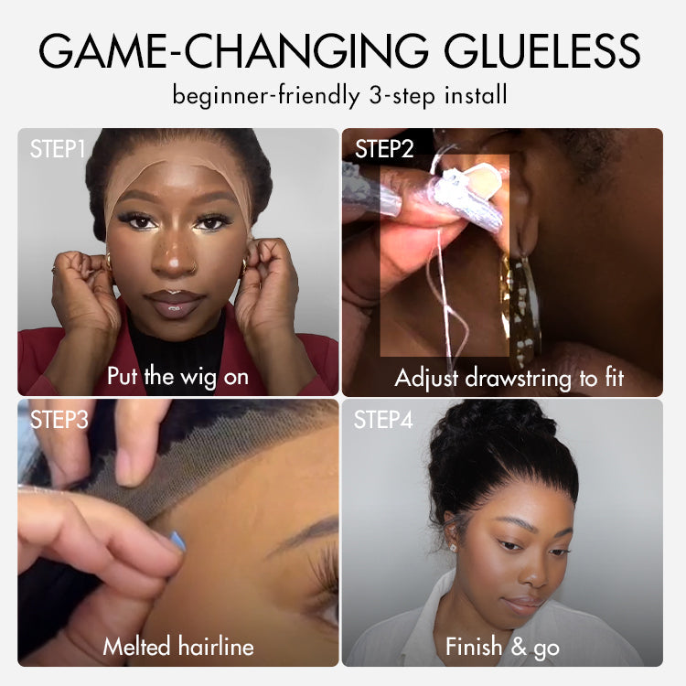 PreMax Wigs | Water Wave Flexi-Fit Invisi Drawstring Cap 360 Lace Long Curly Wig Pre-Cut Lace