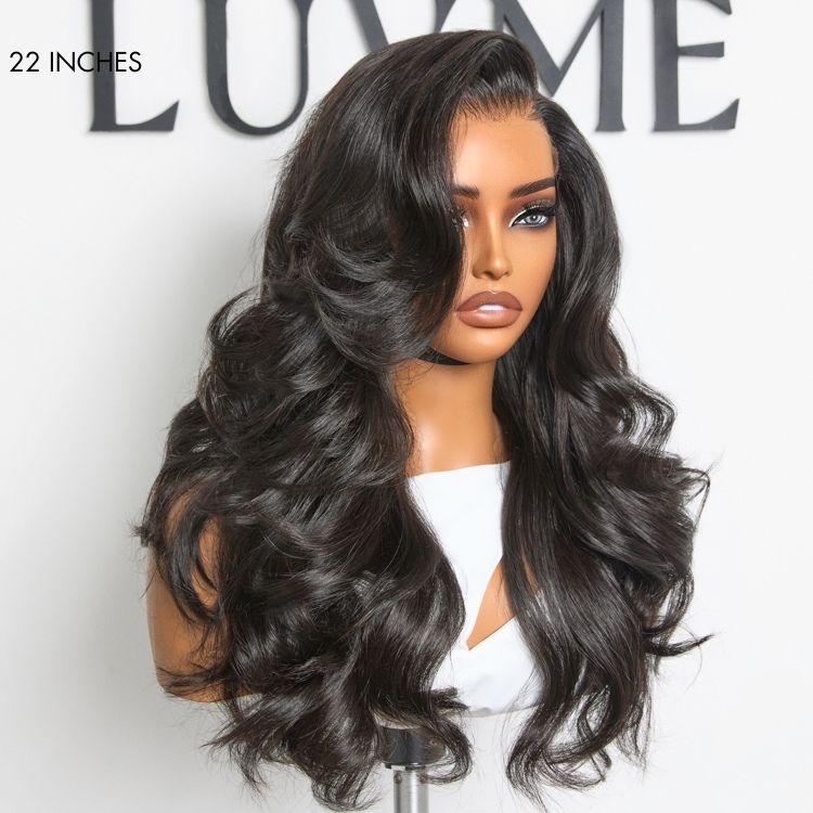 Luvme All-Day Comfort™ Wig 180% Density Butterfly Cut Layered Loose Body Wave Glueless 7x6 Closure HD Lace Human Hair Wig Pre-Cut Lace