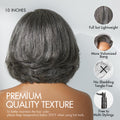 Boss Vibe Salt & Pepper Layered Bob / Body Wave Glueless Pre-Cut Minimalist Lace Grey Wig