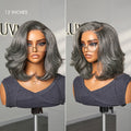 VIP DAY ONLY | 12 Inches Boss Vibe Salt & Pepper Layered Bob Glueless Pre-Cut Minimalist Lace Grey Wig  - US Only