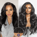 Weekly Special | Luvme All-Day Comfort™ Wig 180% Density Butterfly Cut Layered Light Yaki Straight / Loose Body Wave Glueless 7x6 Closure HD Lace Human Hair Wig Pre-Cut Lace