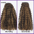 Highlights Silky Straight / Kinky Curly / Deep Wave Clip in Extensions Human Hair 135g 9pcs / 7pcs with Free Gift