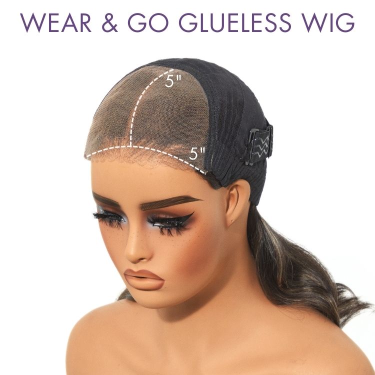 VIP Week Only | Curtain Bangs Blonde Highlight Loose Wave Glueless 5x5 Closure Pre-Cut Lace Wig All Head Sizes Fit Cap | US Only