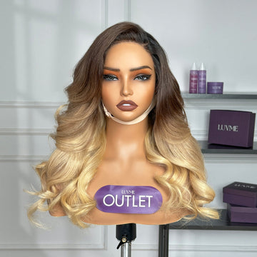 Special Deal | Ombre Brown & Blonde Body Wave Glueless 100% Human Hair 5x5 Closure Lace Wig HD Pre-Cut Lace