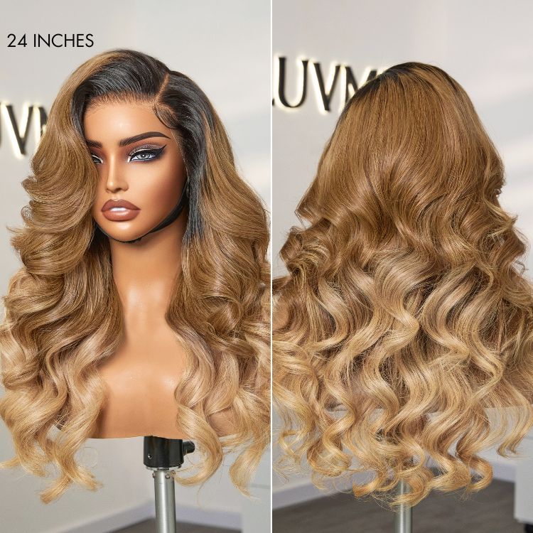 PreMax Wigs | Gorgeous Ombre Color Loose Wave Glueless 13x4 Frontal Lace Blonde Hair Wig Pre-cut Lace