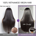 US Only - Luvme All-Day Comfort™ Wig 200% Density Bone Straight Glueless 7x6 Closure HD Lace Human Hair Wig Pre-Cut Lace
