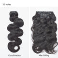 Luvme Too Easy Texture™ Silky Straight / Body Wave / Yaki Straight / Messy Curl / Kinky Curly Invisible Edge Clip in Hair Extensions Human Hair 110g 6pcs with Free Gift