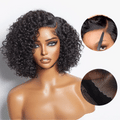 New Customers Only | Trendy Short Cut Curly Minimalist HD Lace Glueless Side Part Wig 100% Human Hair Pre-Cut Lace